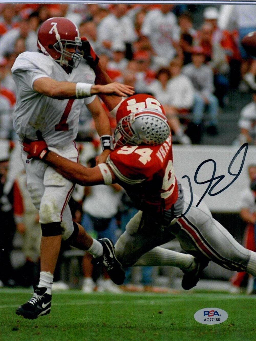 Mike Vrabel Kansas City Chiefs Linebacker NFL Signed 8X10 Photo PSA Cert A077188